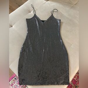 H&M Shimmering Black Mini Dress